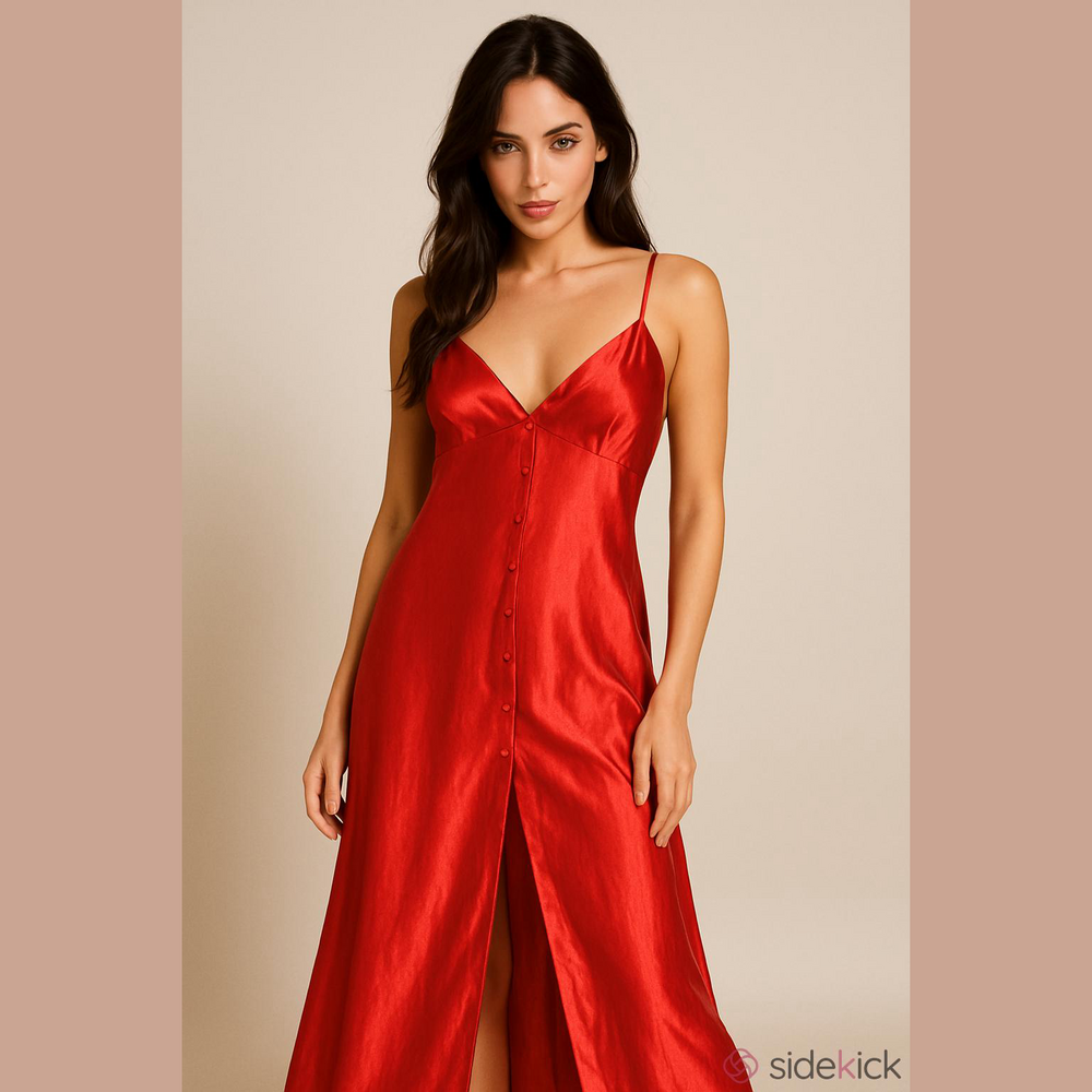 Red Romantic Luxe Gown Lingerie